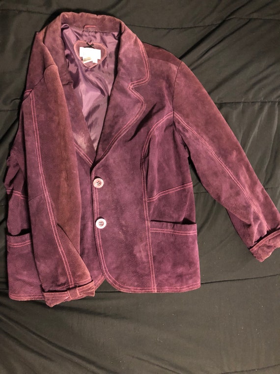 purple suede jacket