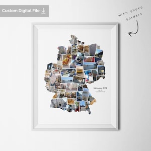 Custom Digital File: Germany Destination Collage - Personalised Silhouette Photo Collage