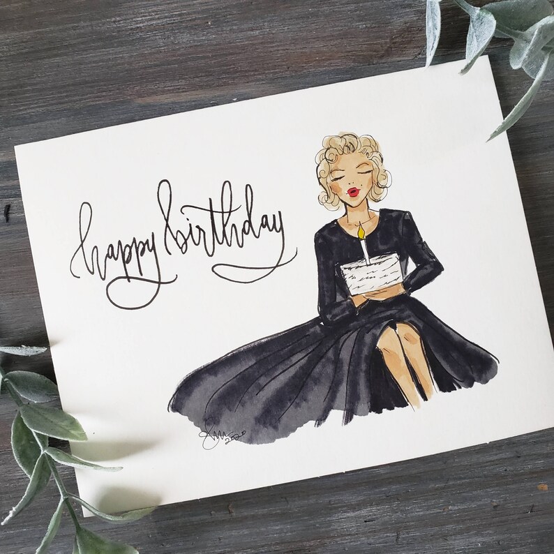 Fashion Birthday Cards Direct to Recipient Etsy