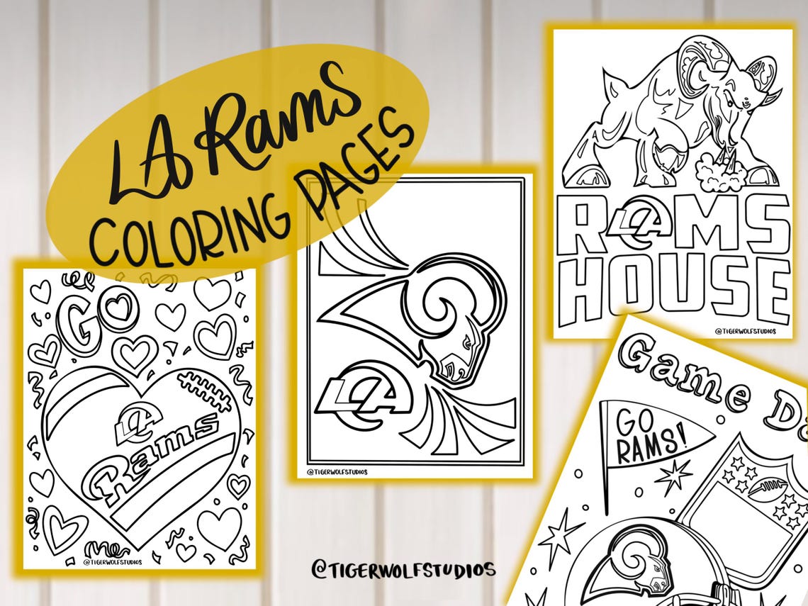 Highland Rams Printables Rams Coloring Pages - Digital Download -party - Kids Activities ...
