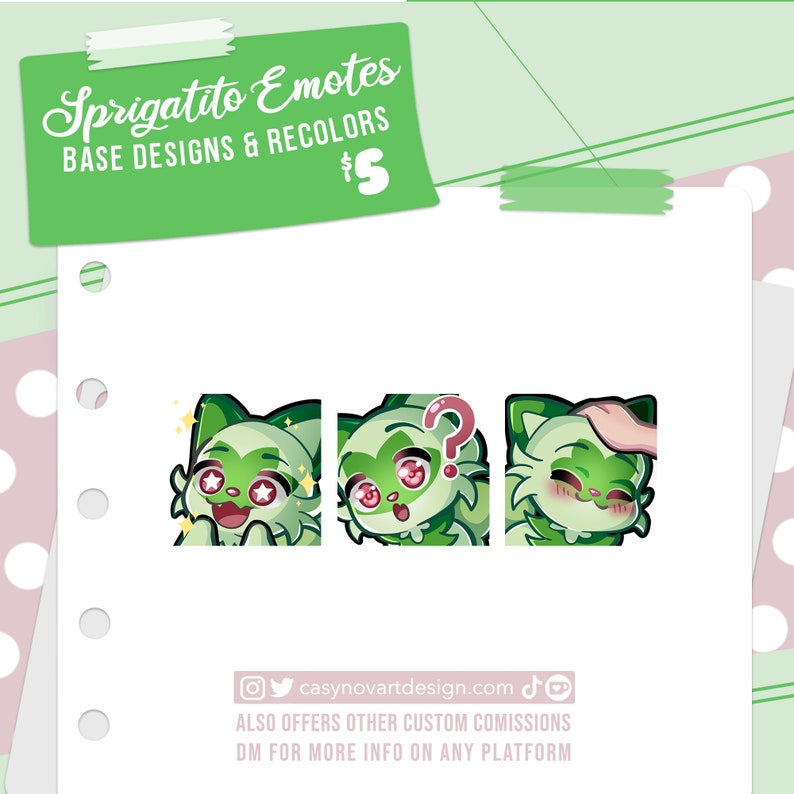 SPRIGATITO Emote Pack for Twitch and Discord image 1