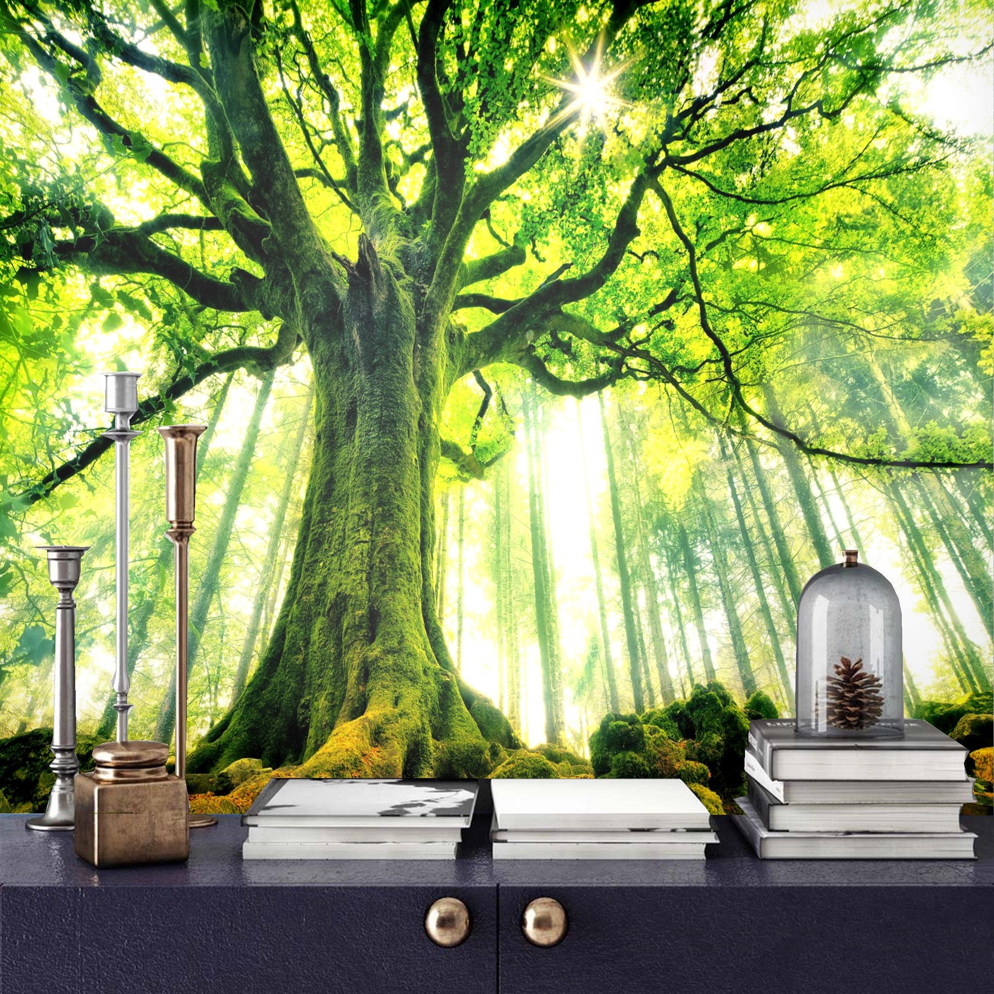 Peel and Stick Wallpaper Removebig Tree Wallpaperliving Room - Etsy
