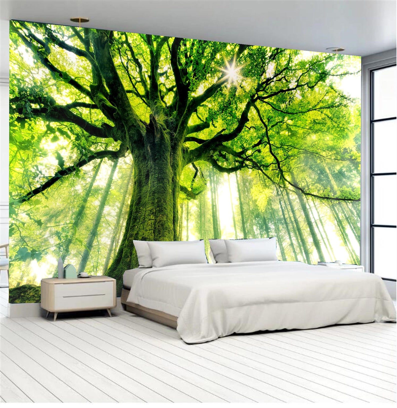 Peel and Stick Wallpaper Removebig Tree Wallpaperliving Room - Etsy