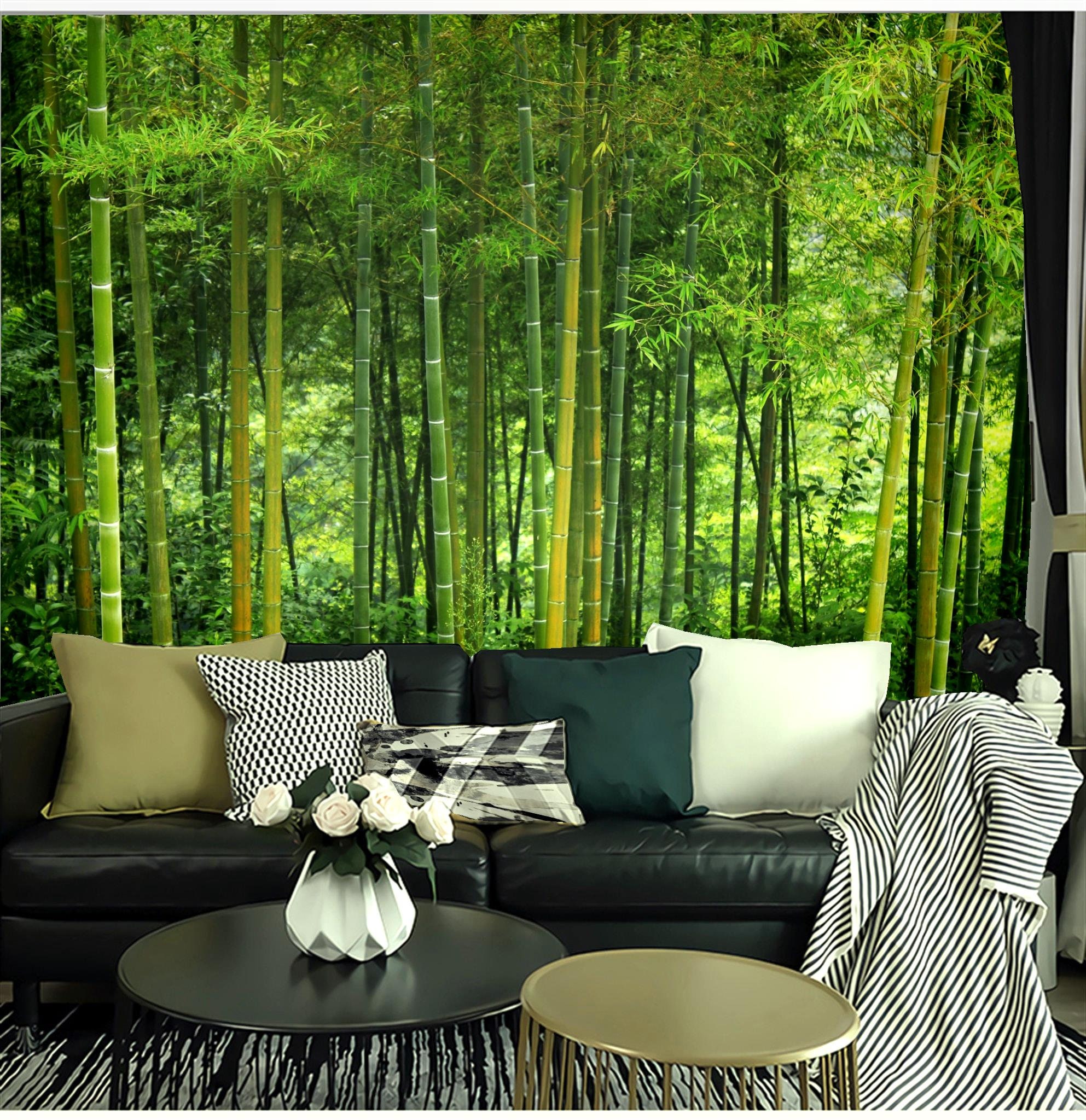 Peel and Stick Wallpaper Self Adhesive Wallpaper Bamboo Wall - Etsy