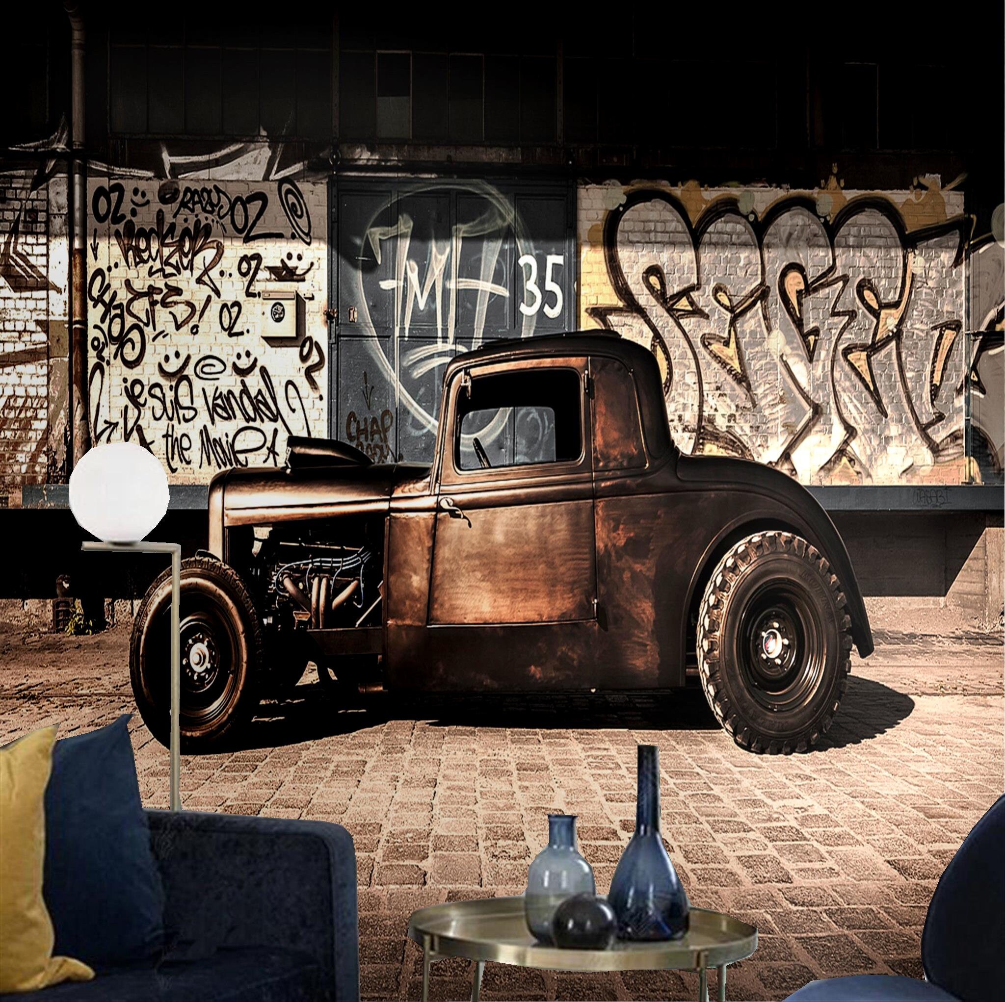 Peel and Stick Self Adhesive Wallpaper Removevintage Car - Etsy