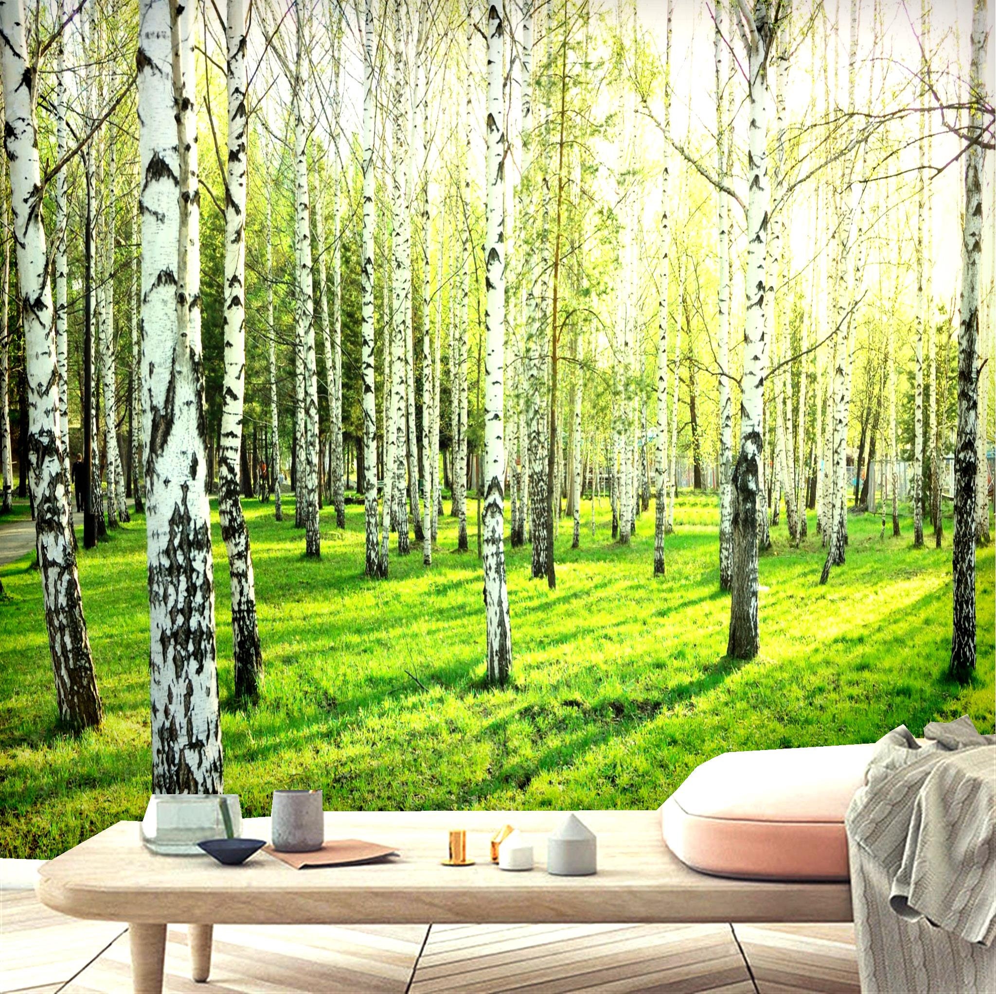 Peel And Stick Wallpaper Forest Wallpaper Mural Decor Tree | Etsy