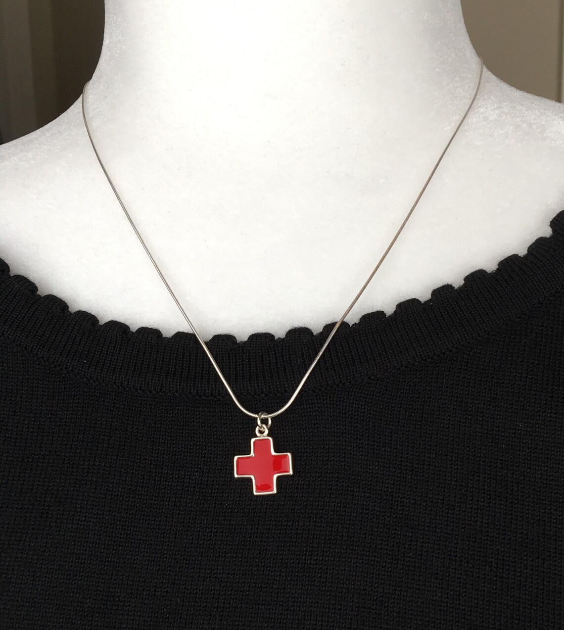 Nurse Necklace Red Cross Nurse Pendant Doctor Necklace Medical | Etsy