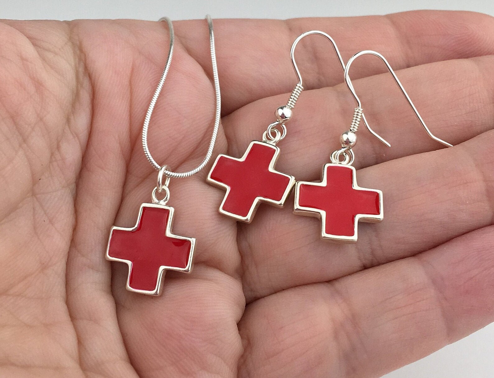 Nurse Necklace Red Cross Nurse Pendant Doctor Necklace Medical | Etsy