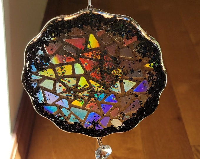 Holographic Resin Suncatcher Resin Wall Hanging Etsy