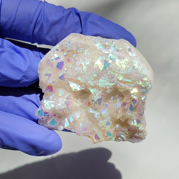 Angel aura quartz crystal / angel aura quartz / angel aura quartz shiny crystal / aura crystal / aura cluster