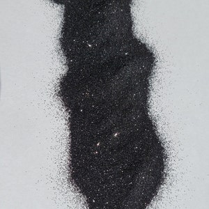 Metallic black fine glitter 0.2 mm - Obsidian