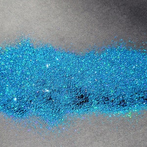 Holographic extra fine blue glitter 0.2mm - Caribbean