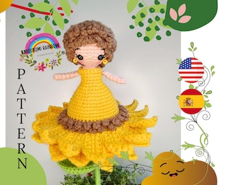 Pattern Reversible Flower Sunflower - AmigurumRainbow