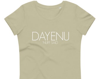 Women's Fitted "Dayenu" T-Shirt, Passover, Messianic Jewish, Whole Bible Believer
