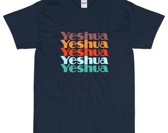 Men's Retro "Yeshua" Short Sleeve T-Shirt, Messianic, Hebrew Roots Tees