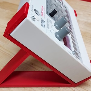 RED 45 Degree Angle Stands For Korg Volca Bass FM Keys Nubass Loop Modular Synthesizer Mix Kick Generator Sample Beats Drum Rhythm Machine