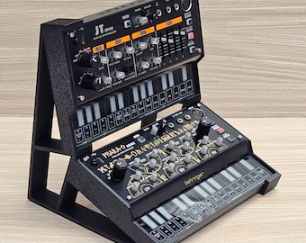 The Analog Source 2 Tier Desktop Stand For Behringer D Mini, JT Mini , Pro VS , Phara-O , Ub-Xa , CZ-1 Synthesizer