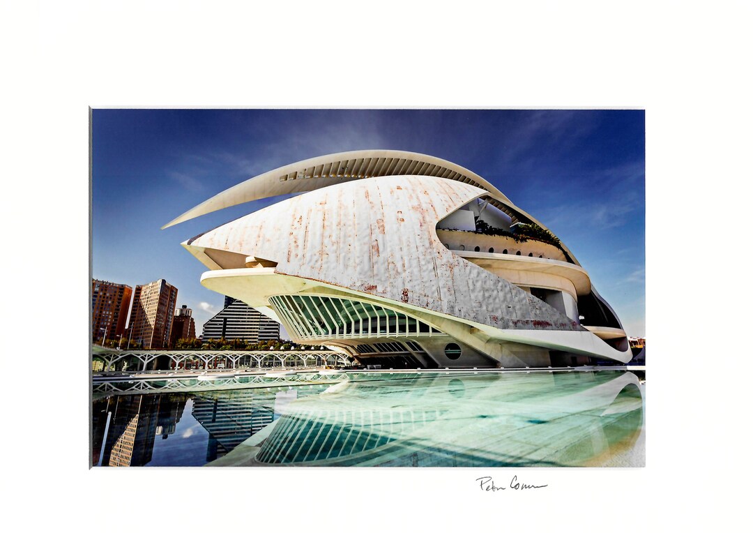 The Landing of Performing Arts Valencia Spain Artist 9x12" Signed ...