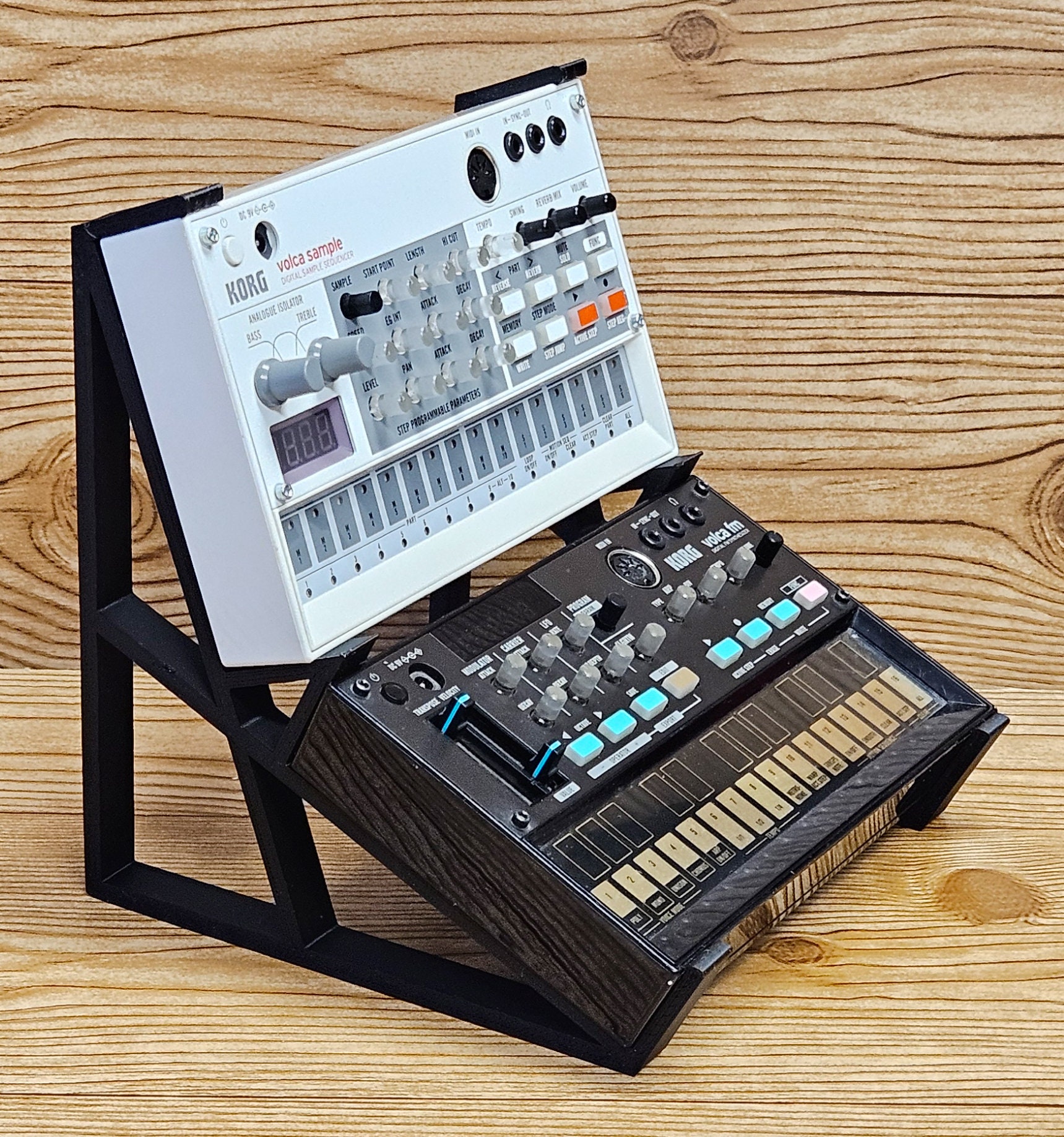 2 Tier Black Desktop Stand for Korg Volca Beats Bass FM Keys