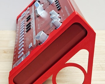 45 Degree Angled Red Color Stands For Behringer TD-3 Bass Line Synthesizer RD-6 Analog Drum Machine - Made in USA