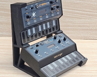 The Analog Source 2 Tier Angled Desktop Stand For Behringer JT-4000 / JT-4000M / UB-1 Micro Synthesizer