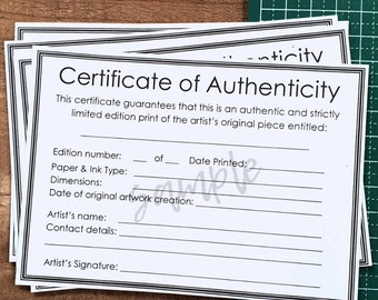 Modern Certificate Of Authenticity Template from i.etsystatic.com