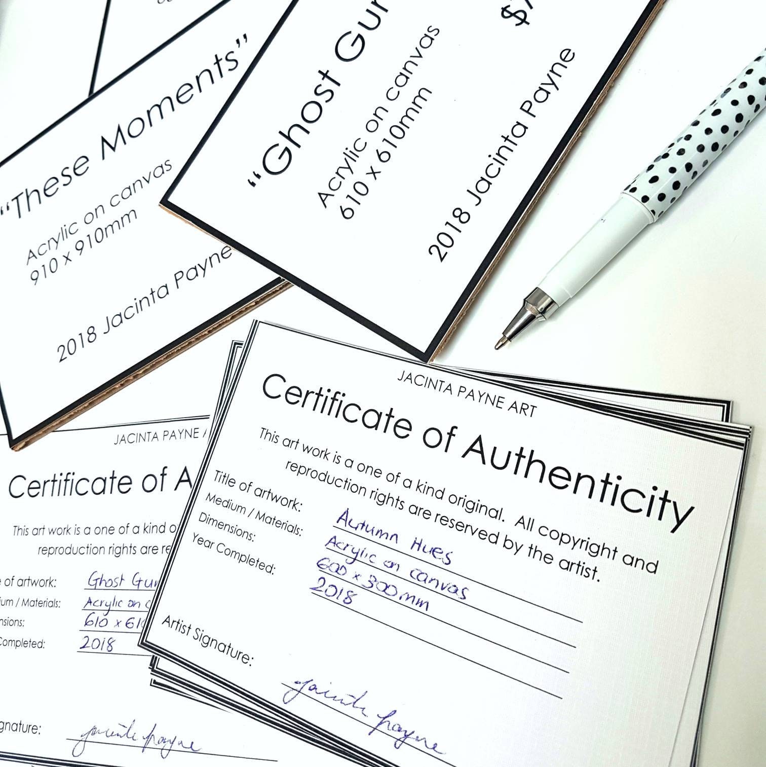 アートPUMA CERTIFICATE OF AUTHENTICITY