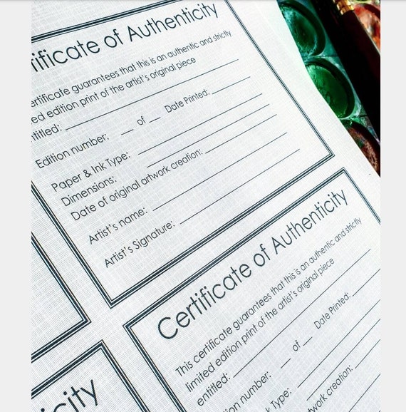 Authenticity Certificate Template – GraphicsFamily