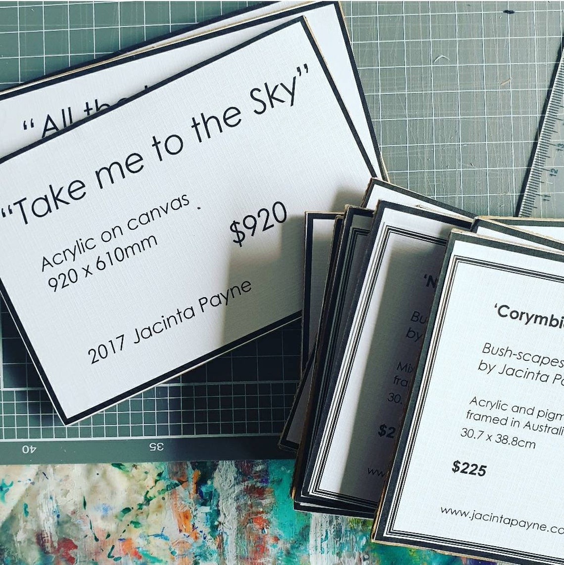 Art Exhibition / Museum Display Cards / Artwork Labels for Artists Art Exhibition / Museum Display Cards / Artwork Labels for Artists