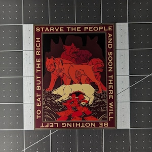 EAT THE RICH 4in Sticker