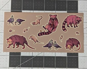 Garbage Animals Sticker Sheet