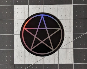 Pentagram Holographic 3in Sticker