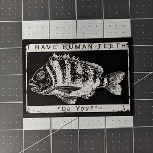 I HAVE HUMAN Teeth 4in Sticker
