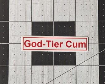 God Tier Cum 3in Sticker
