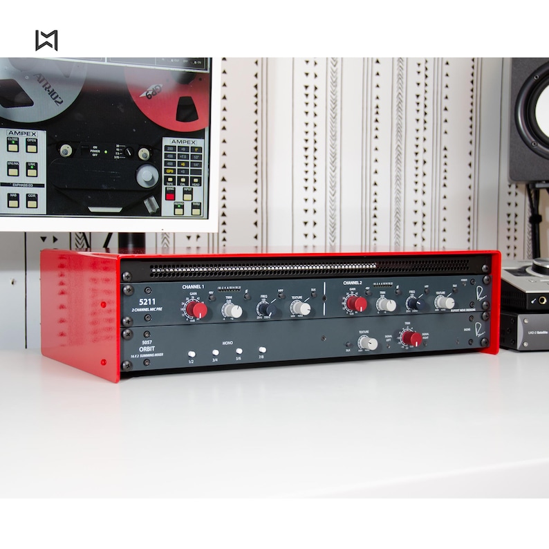 Red Metal 2U/4U Studio Rack: Handmade Desktop Recording Rack - Etsy