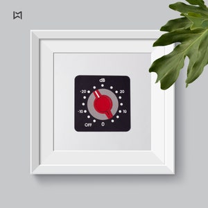 1073 Préampli - Art en superposition de papier - préampli vintage - Oeuvre d'art pour producteur de musique - Oeuvre d'art en papier superposé pour musicien - Fait main au Canada | Équipement de studio