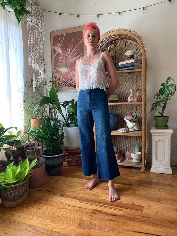 Vintage Chemin De Fer 70's High Rise Medium Wash Talon | Etsy