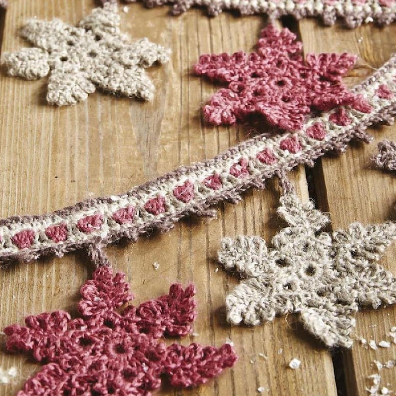 Pattern garland Crochet garland Christmas garland Snowflake Etsy