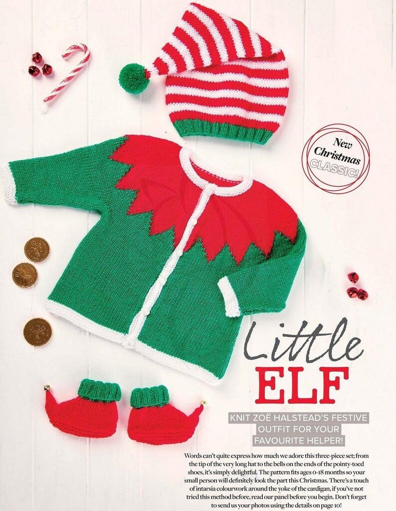Baby elf pattern Elf hat pattern Baby christmas pdf Elf knit Etsy