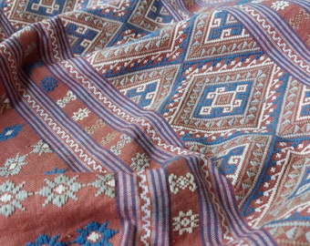 Ethnic Lao Hand Woven Sinh Cloth in Natural Colours