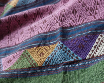 Ethnic Lao Handwoven Cotton Cloth in Natural Dyes