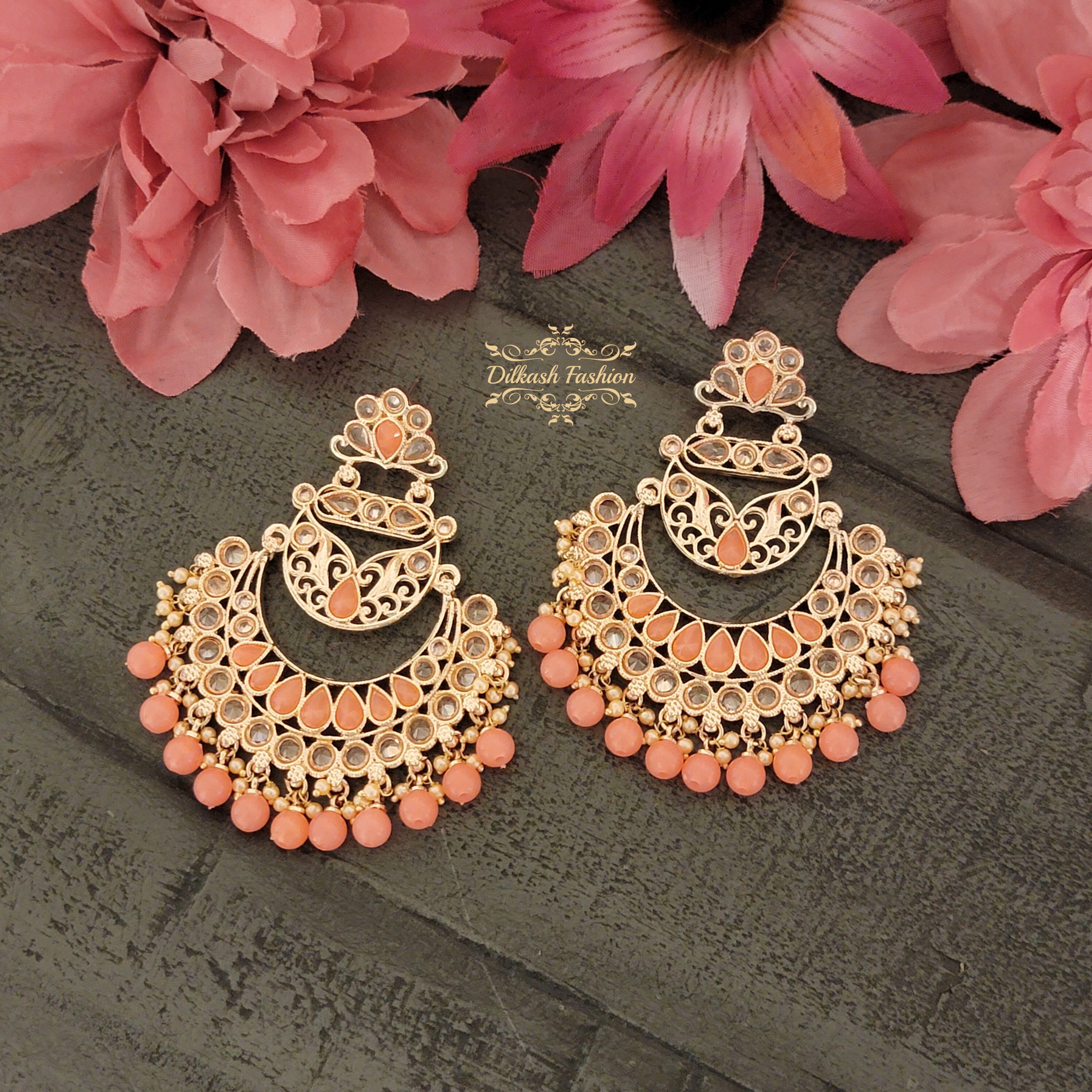 Peach/Pink Baroque Pearl and Morganite Earrings – Clare Swan Designs