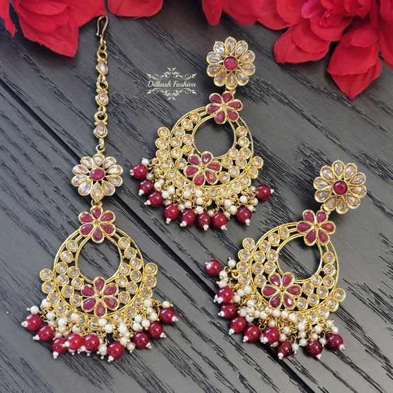 Silver Gold Oxidized Earrings Navratri indian wedding punjabi | eBay