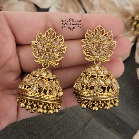 Buy Gold-Toned & Black Earrings for Women by Crunchy Fashion Online |  Ajio.com