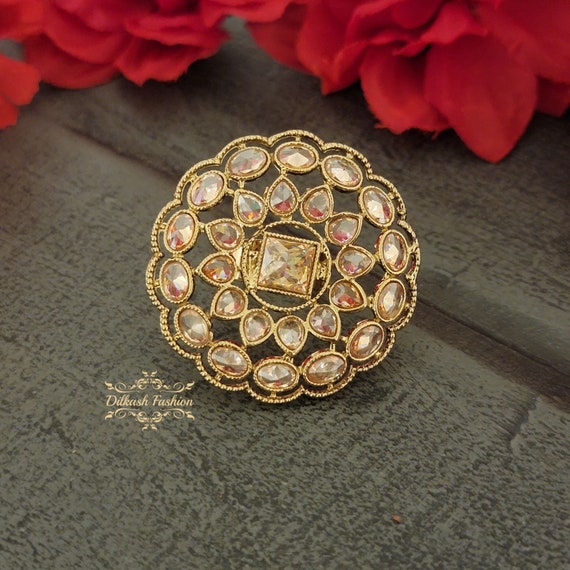 Polki ring hotsell design