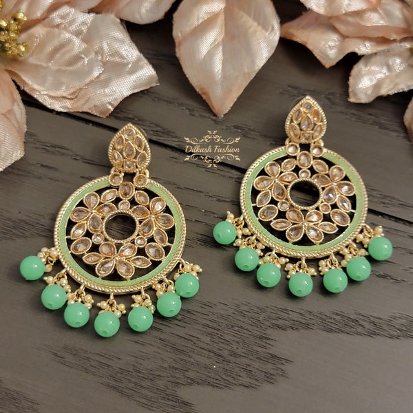 Mint Green Earrings Etsy