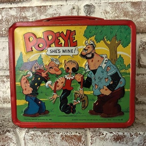 Popeye Lunch Box - Etsy