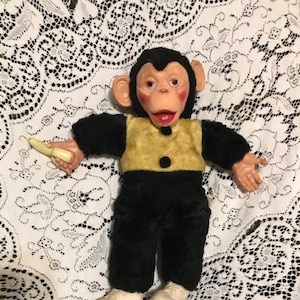 stuffed monkey from the 50s