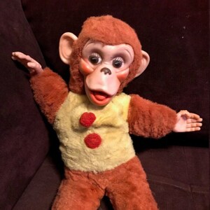stuffed monkey from the 50s