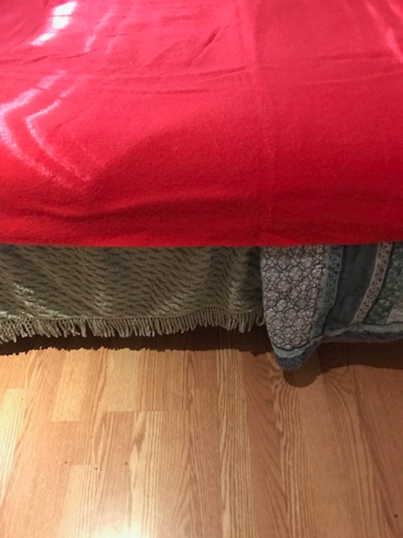 Vintage Bright Red Wool Blanket With Sateen Trim Penney's Etsy